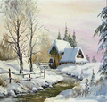 CHENISTORY DZ992274 DIY Painting by Numbers Oil Painted Snow Scene Paint by Numbers Modern Oil Painting