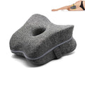 Factory Wholesale Apple Shaped Memory Foam Knee Pillow with Strap Knitted Technics for Side Sleepers