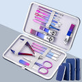 Colorful Nail Clippers Cutter Trimmer Ear Pick Manicure Scissors Set 7/10/12/15Pcs Manicure Tool Pedicure Set