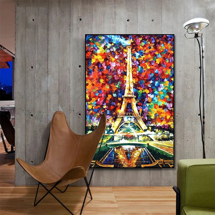 Abstract Oil Painting Iron Tower Poster Canvas Print Wall Art