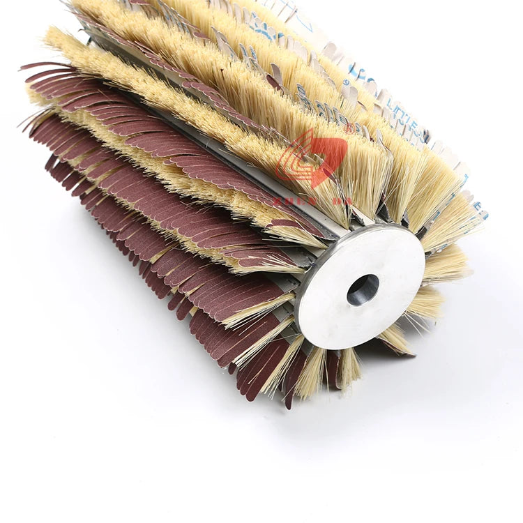 Zhenda OEM Best Sellers Strip Sisal Sander Paper Wood Polish Roller Brush
