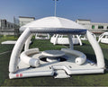 Design Summer Inflatable Water Leisure Platform  Inflatable Water Floating Island With Tent