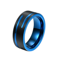 Wholesale Fashion Matching 8mm Black Tungsten Carbide Rings Men Classic comfort Fit