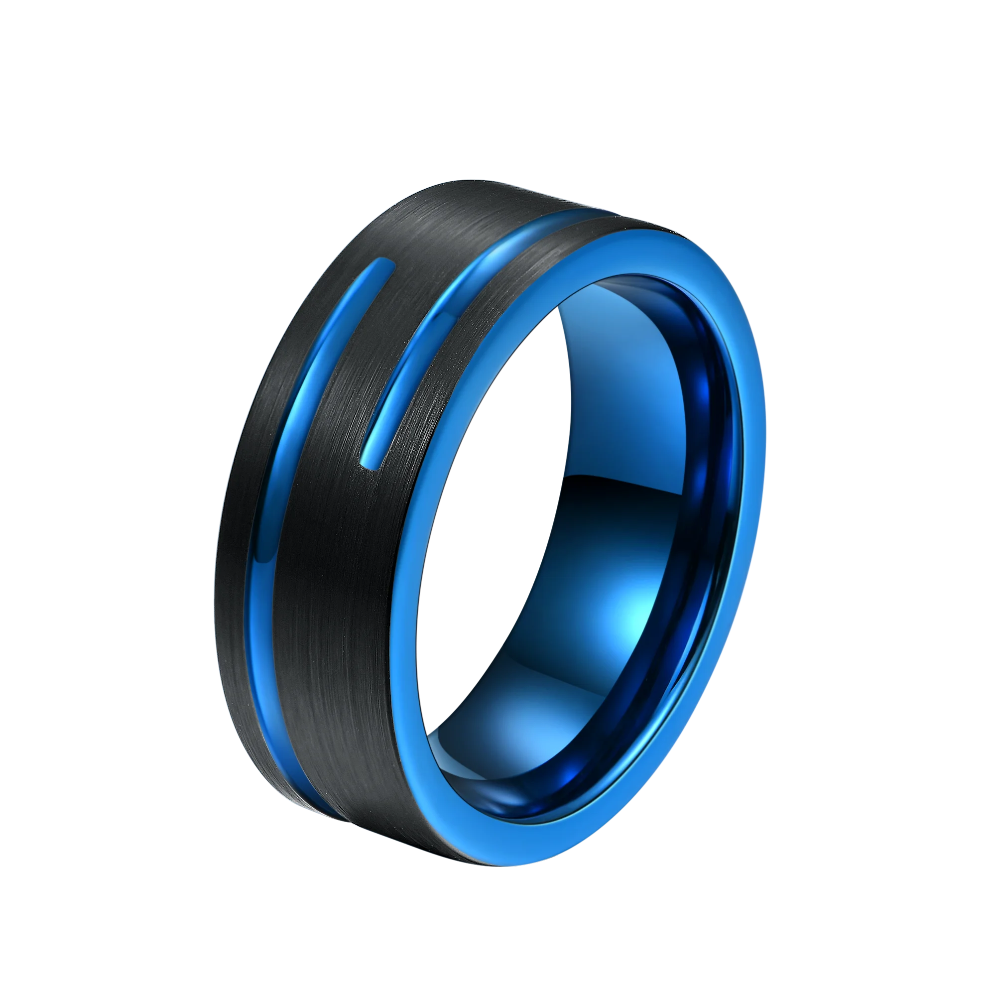 Wholesale Fashion Matching 8mm Black Tungsten Carbide Rings Men Classic comfort Fit