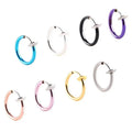Decoration Round 13mm Faux  Gold Plated Nose Ring Jewelry Hoop Beautiful Earrings Surgical Stainless Steel for Women Men