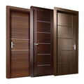 Cheap Modern Interior Solid Wooden & MDF Wood Doors with Smart Lock Soundproof Decoration