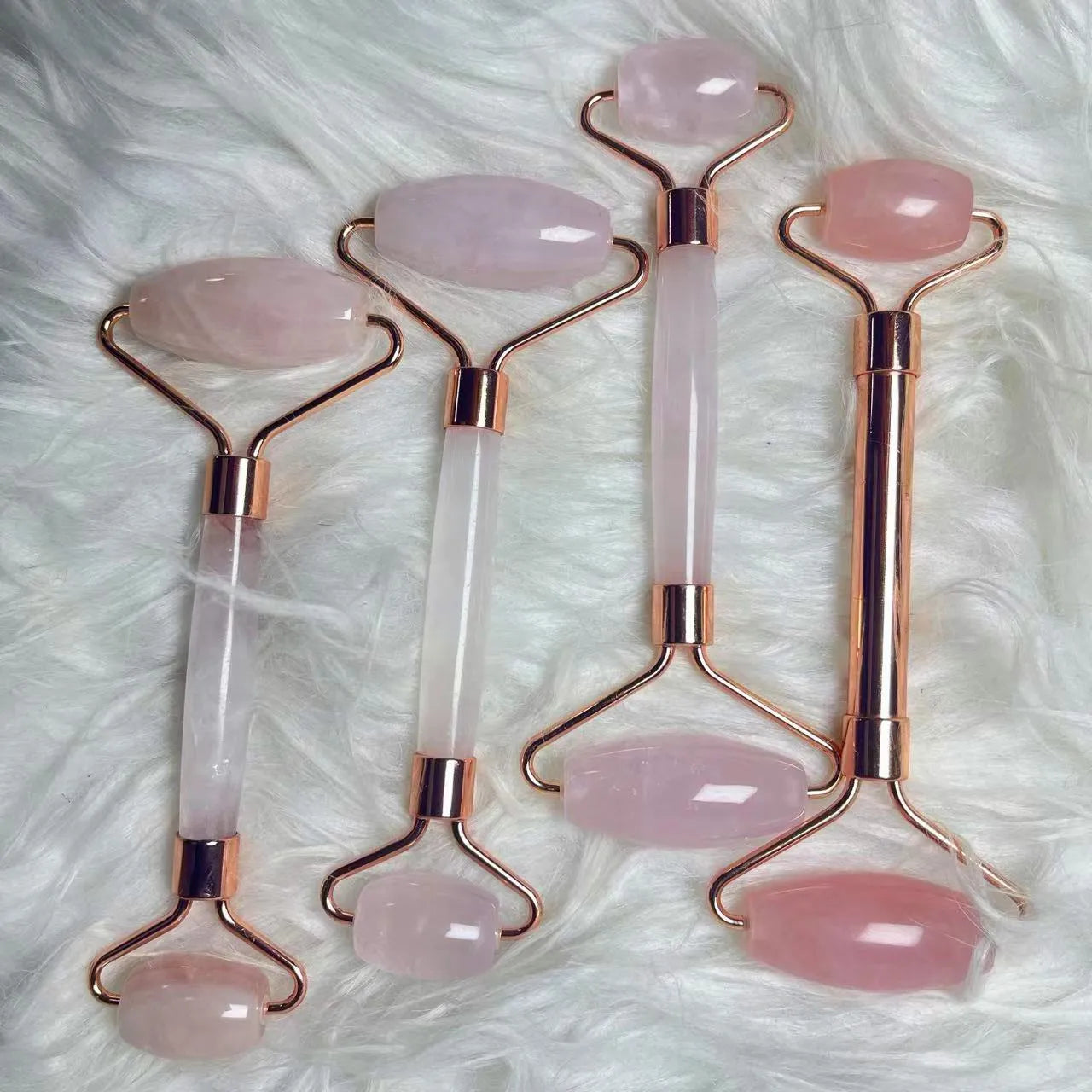 Wholesale Factory Customization Crystal Crafts Rose Quartz Massage Wand Crystal Face Roller