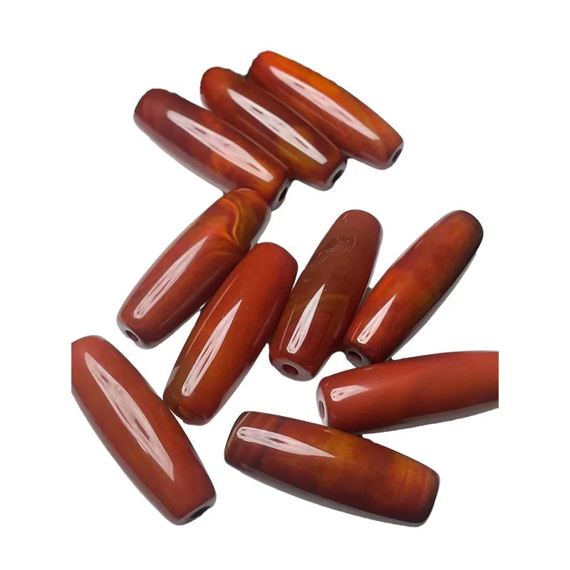 YL008 Red Agate 15*40MM Long Agate Beads for Jewelry Making
