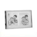 Silver Plated Metal Double Picture Photo Frame Flower Landscape Animal Portrait Themes Shadow Box Style Embossing 18mm Thick