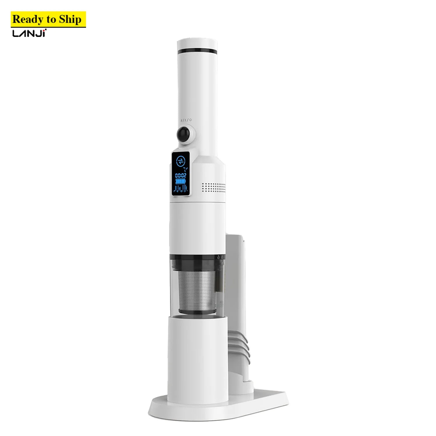 Ready to Ship H2 Auto Care 18kpa USB Car Cleaner 30-Minute Runtime LCD Screen Cordless Mini Vacuum Brushless Motor ABS Dry