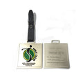High End Custom Metal Golf Bag Tag Plated Luggage Name Tag
