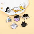 New Design Cute Cartoon Custom Enamel Pin Cat Tale Hat Pins Metal Alloy Lapel Pin