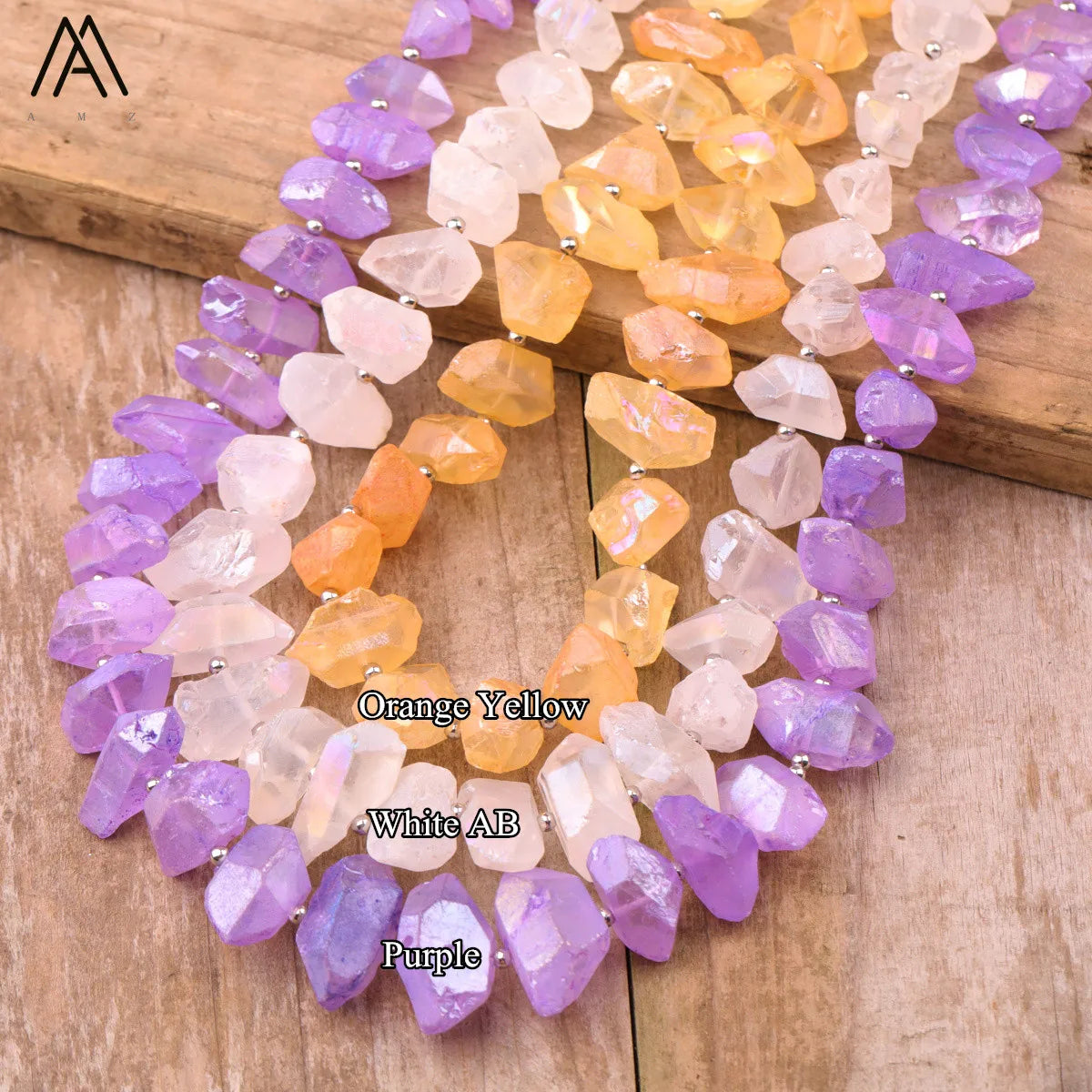18-Inch Bohemian Crystal Necklace with Healing Quartz Gemstone Handmade Silver Chain Birthday Gift