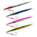 80G Offshore Iaser Coating Rigged Metal Slow Jig Fishing Lure Tuna Jigs Luminous Jigging Lead Molds Saltwater Fishing Lures