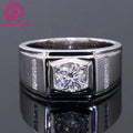 14k / 18k  Moissanite Mens Gold Ring 1ct D VVS Moissanite Diamonds Gold Engagement Ring with Certificate