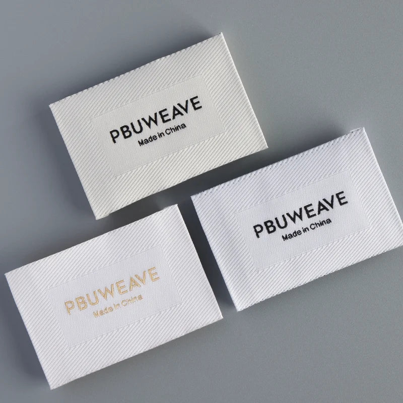 Factory Customized Various Woven Label Clothing Tag Satin Material Garment Number Labels