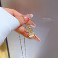 Luxury Micro Diamond Rabbit Pendent Necklace Zircon Rabbit Necklace Collar Crystal Rabbit Stainless Steel Gold Plated Necklace