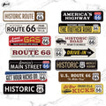 ROUTE 66 Metal Signs Custom Street Sign Tin Plate Vintage Wall Decor Bar Club Cafe Metal Poster 10x40CM Garage Decor Sign Sales