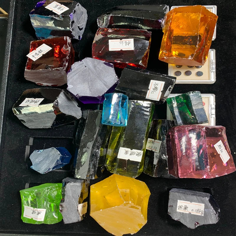 Starsgem Colorful Cubic Zirconia Rough  Loose Uncut Cubic Zirconia Material