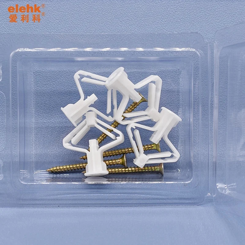 ELEHK Butterfly Toggle Anchor Wall Plug Drywall China Manufacturer Gypsum Board Anchors Wall Plugs Butterfly Anchor