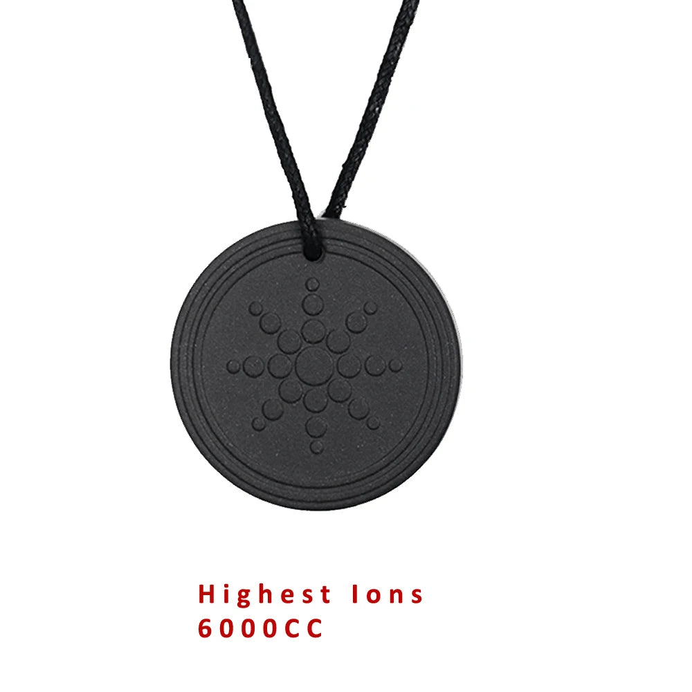 Stock Lava Tourmaline Stone Volcanic Pendant Charms Necklace Quantum 6000CC Ions Cheapest