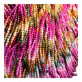 Natural multicolor tourmaline beads full strand 6mm round multicolor tourmaline beads