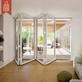 Glass Folding Door 2 in 1 Space Saving Easy Installation Contemporary Stylish Patio Balcony Outdoor Home Decoration Folding Door