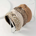 Retro Satin Wide-Brimmed Hairband Solid Color Cross-Knotted Press Bandana Simple Hairband Made of Fabric