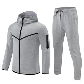 Best Sellers Blank Gym Men Workout Full Zip Jacket and Jogger Tracksuit Two Piece Sports Tracksuit Set