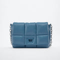 Fashion Younger Colors Puffer PU Quilted Ruffles Women Shoulder Bags Sling Handbags Tote Large Capacity