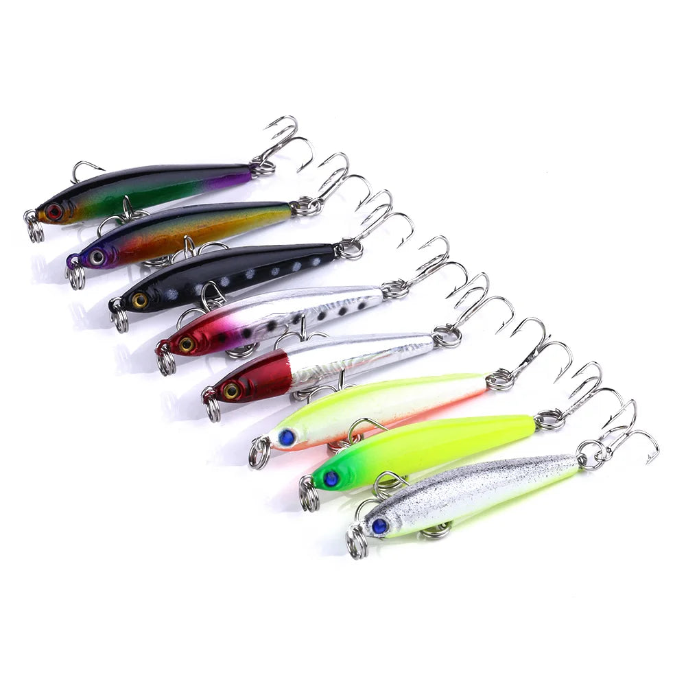 5cm/3.4g Vivid Natural Artificial Vibration Bait Fishing Lure Minnow Hard Body Bait Fishing Lures MegaBDM