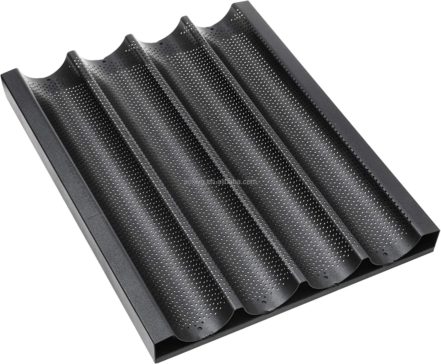 Cost-effective Baguette Baking Tray Professional Baker  Non Stick Bread Mold 3 Waves Baguette Pan