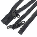Deepeel ZA459 5#8#10# Zipper Accessories Plastic Double Sided Zipper Slider Opened End Resin Zipper Black