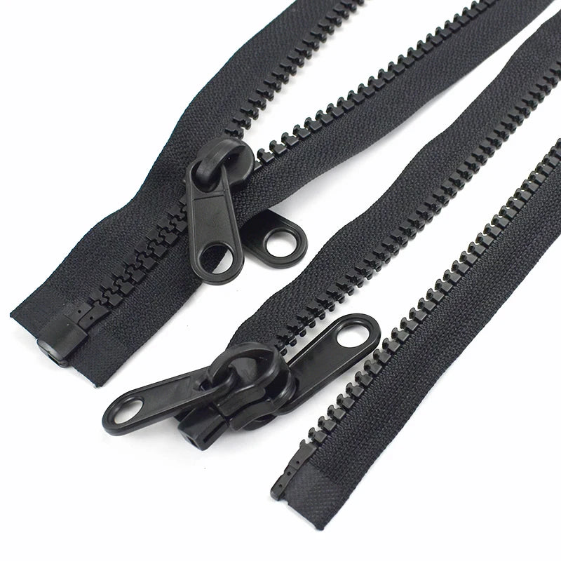 Deepeel ZA459 5#8#10# Zipper Accessories Plastic Double Sided Zipper Slider Opened End Resin Zipper Black