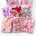18 Piece Gift Box Set Diy Korean Girl Children'S Gift Bow Hair Accessories Hairpin Hair Ring Dress Rubber Band Rope