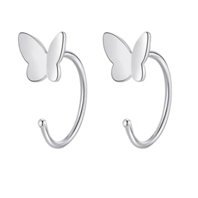Pendiente Summer Simple Sterling Silver Plated butterfly Stud Earrings for Women Earrings 2022 New Fashion Jewelry Earring