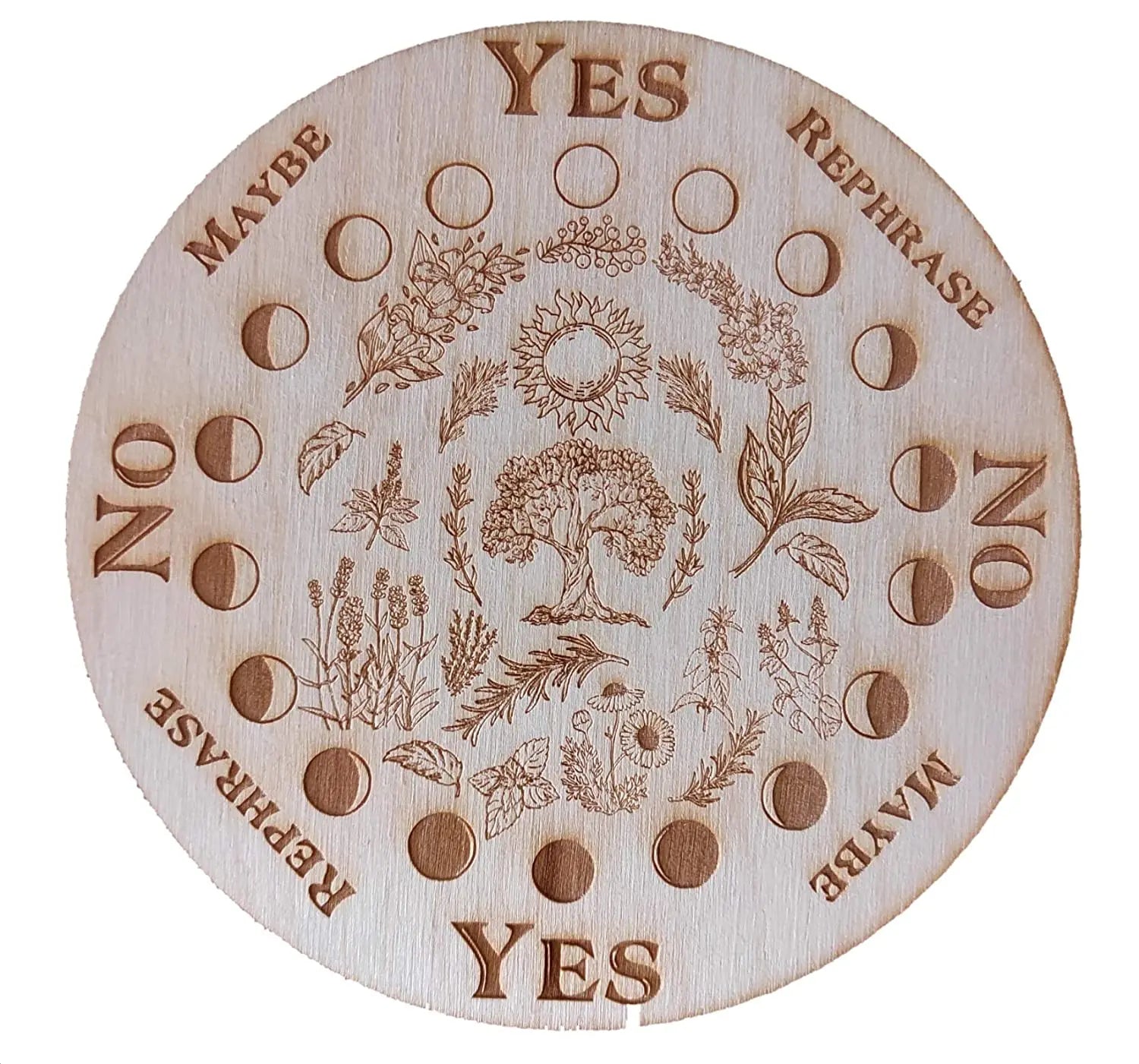 Wooden Pendulum Board Divination Tools for Spirit and Occult Practices Altar Decoration for Witch and Wiccan Divination Board