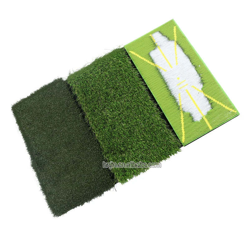 Factory Supply 3 in 1 Non slip Rubber Bottom Mini Golf Rubber Mat Custom Golf Mat Mini Golf Practice Hitting Mats