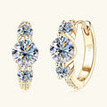 Romantic Round Brilliant Cut New Style Korean Collection Elegant 925 Sterling Silver Moissanite Earrings
