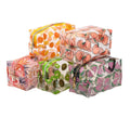Young Girl Style PVC Printing Fruit  Clear Custom Cosmetic Bag Plastic Transparent Travel Cute Makeup Bag OEM