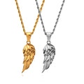 New Arrival Wing Necklaces Delicate Angel Wing Charm Women Men Stainless Steel Silver Gold Memory Wing Necklace Memorial Gifts