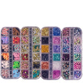 New Product Manufacture Exclusively for 12 Color DIY Color Flat Nail Rhinestones Nail Accessories Charms
