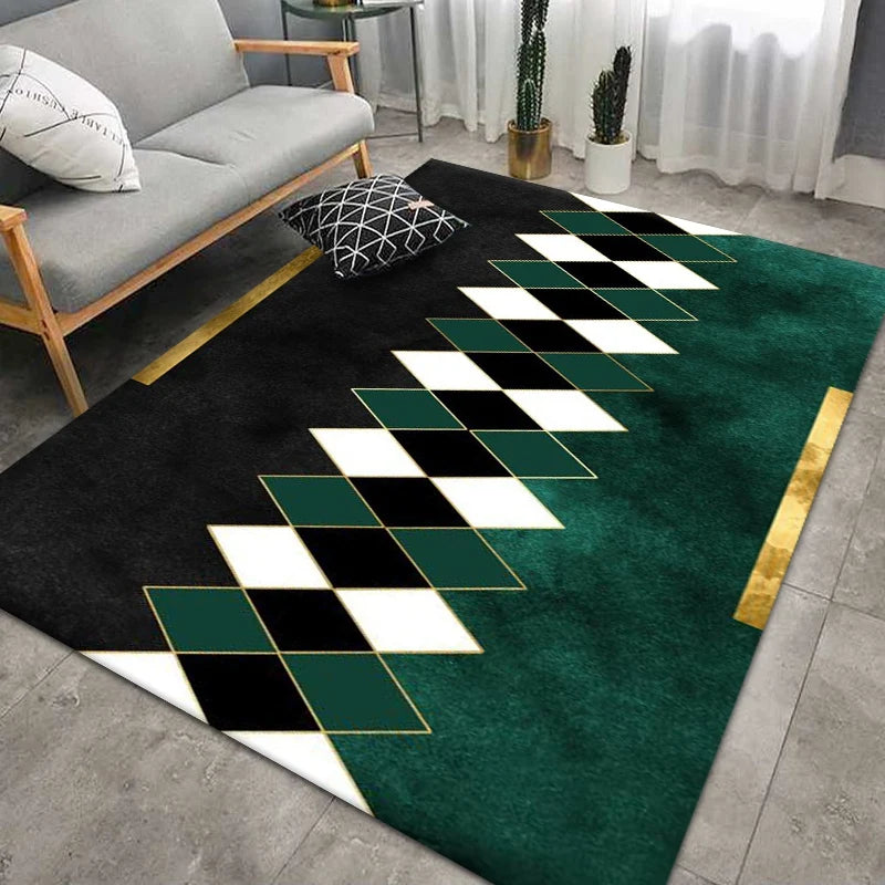 Custom Modern 3D Area Rugs Sets for Entryway Living Room Bedroom Office Kitchen Hotel Dining Room Teens Children-2.62*3.93"