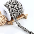 Hot Sale Men's Jewelry Hand-Woven Black Bead Stainless Steel Chain Thick Necklace with Keel Snake Bone Hot Selling Product