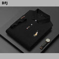 Customizable Men's Black Short Sleeve Golf Cardigan Quality  T-Shirt in 100% Cotton USA Size Camisa  Printed Pattern
