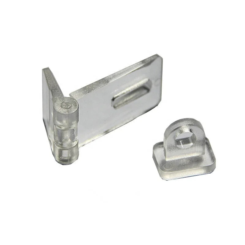 Wholesale Transparent Acrylic Hinge Lock Hasp Self-Locking Transparent Hinge Latch for Kitchen & Home Office Modern Design