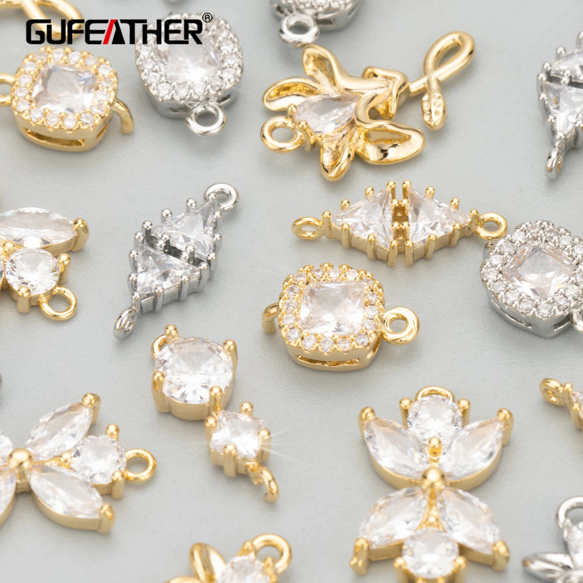 18K Gold Rhodium Plated MC73 Jewelry Accessories Nickel Free Copper Zinc DIY Pendants & Charms 10pcs/Lot