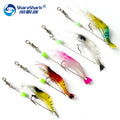 Artificial Luminous Shrimp Bait Kit with Built-in Hook Fishing Tackle Soft Plastic Sea Fishing Sabiki Fishing Shrimp Lures