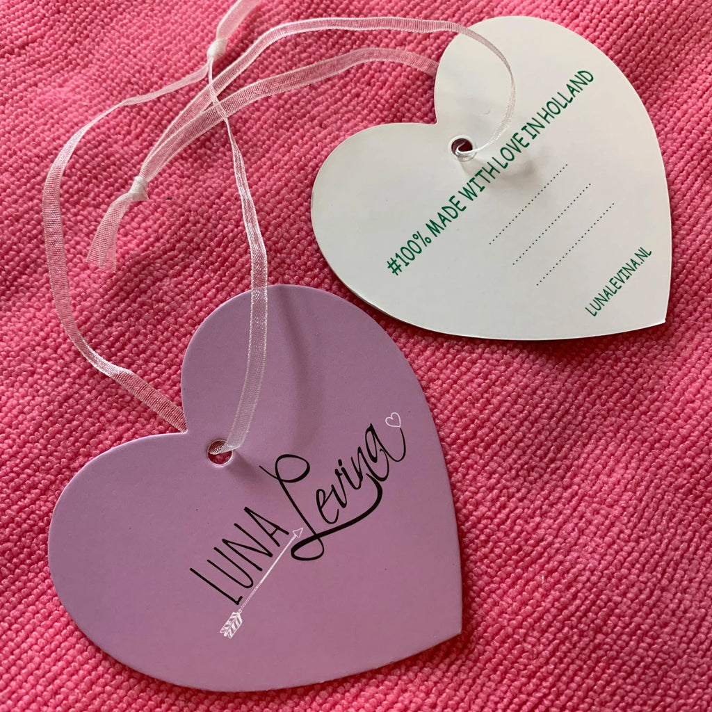 Die Cut Heart Shape Matte Cardboard Hangtaghandmade Garment Paper Price Tag