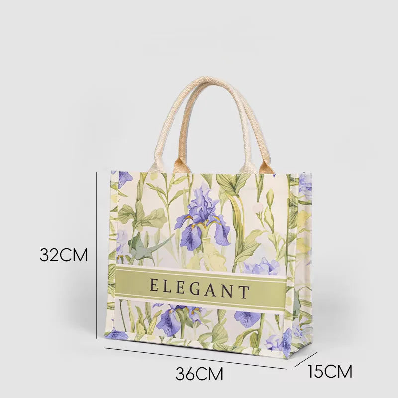 Custom Printed Organic Cotton Canvas Tote Bag Large Capacity Eco-Friendly Recycled Shopping Bag Medium Handle Personalized Logo
